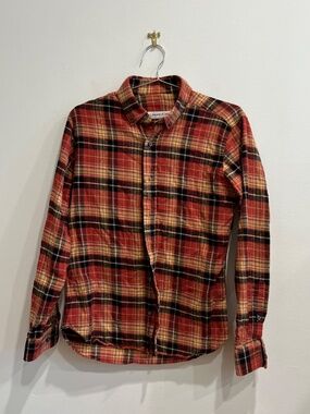 Camoufleur Men’s Red Plaid Flannel Shirt Long Sleeve Small
